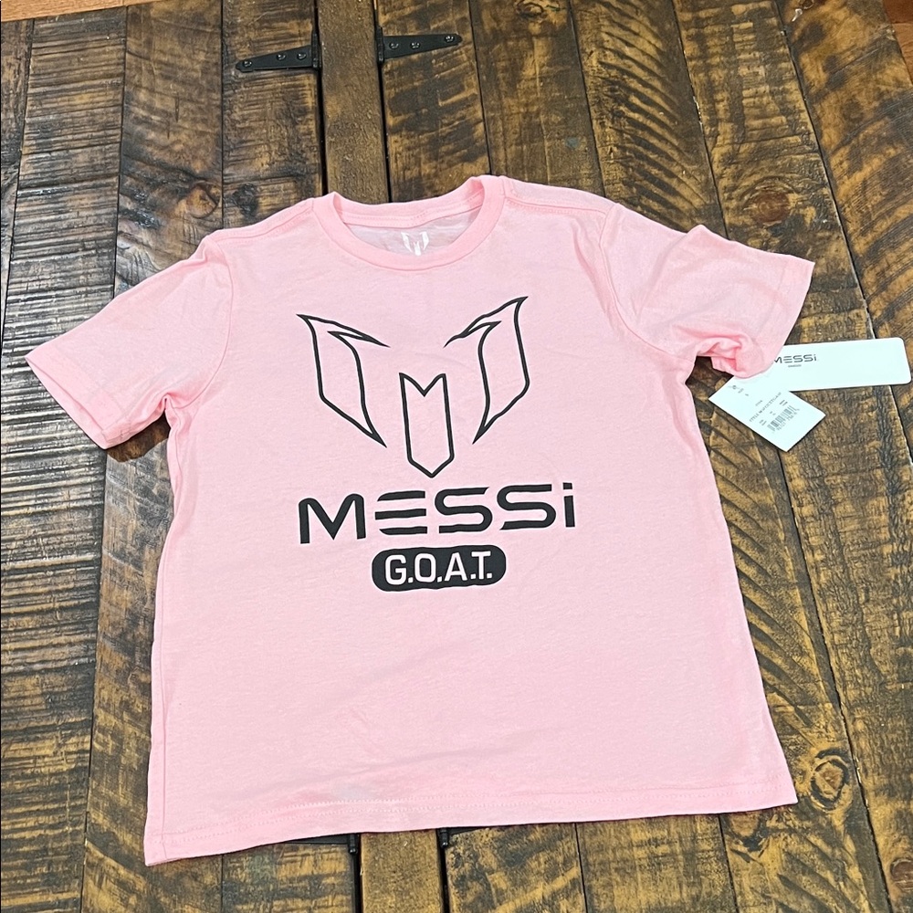 Messi Cotton Pink  kids 
Soccer short sleeve Graphic
T-Shirt 6/7